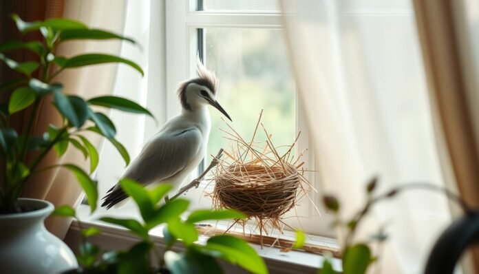 白頭翁在家築巢