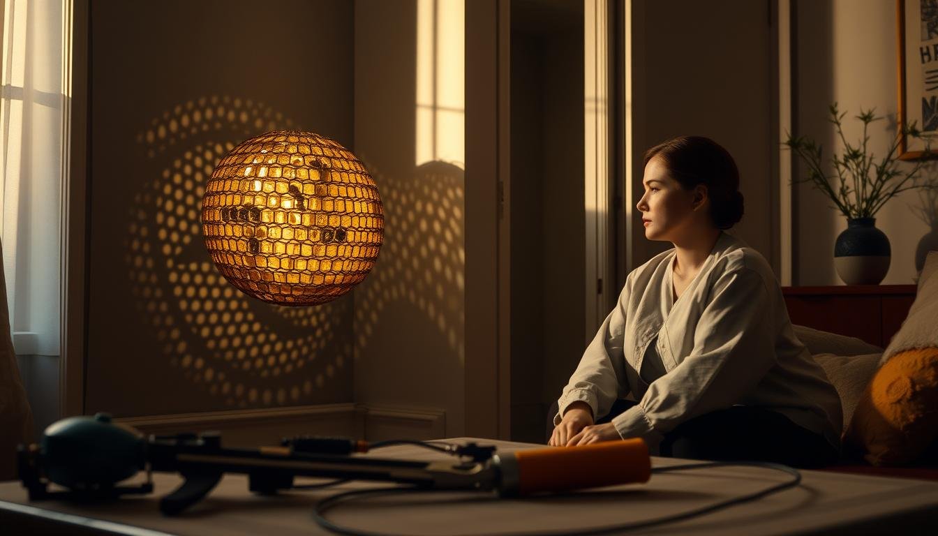 A cozy and well-lit interior, showcasing a meticulously constructed honeycomb-like structure delicately nestled in the corner. The intricate pattern of the structure casts intricate shadows, creating a sense of depth and complexity. In the foreground, a set of specialized tools and protective equipment, hinting at the careful handling required. The middle ground features a serene and contemplative figure, observing the structure with a thoughtful gaze. The background is softly lit, with muted tones that evoke a sense of tranquility and focus. The overall scene conveys the careful balance between respecting the natural order and ensuring personal safety when encountering such a unique architectural wonder in the home. A cozy and well-lit interior, showcasing a meticulously constructed honeycomb-like structure delicately nestled in the corner. The intricate pattern of the structure casts intricate shadows, creating a sense of depth and complexity. In the foreground, a set of specialized tools and protective equipment, hinting at the careful handling required. The middle ground features a serene and contemplative figure, observing the structure with a thoughtful gaze. The background is softly lit, with muted tones that evoke a sense of tranquility and focus. The overall scene conveys the careful balance between respecting the natural order and ensuring personal safety when encountering such a unique architectural wonder in the home.