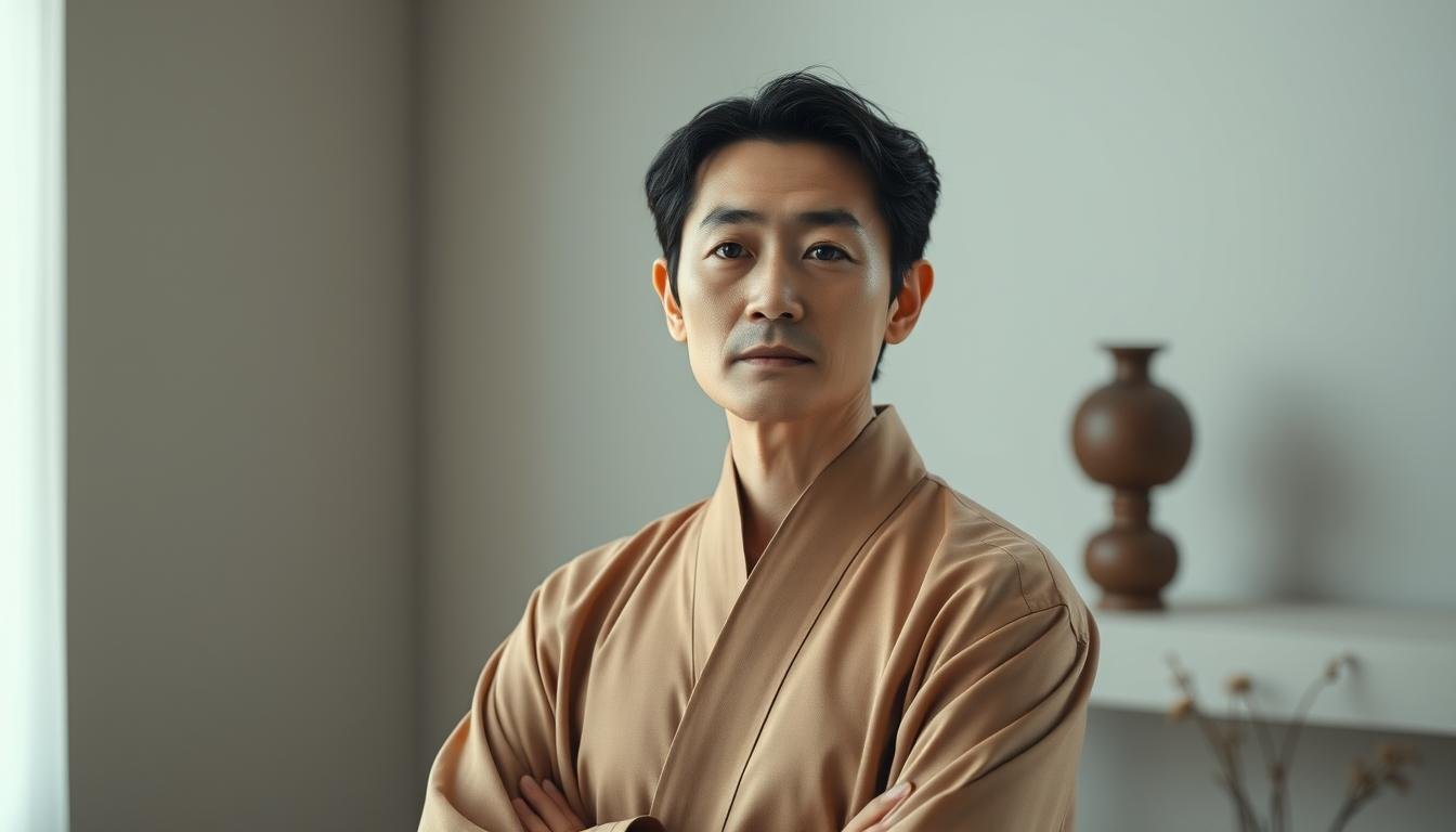 A thoughtful portrait of "八字重量," set against a subtle, contemplative backdrop. A central figure, serene and dignified, stands in a composed pose, their face exuding a sense of wisdom and inner balance. The lighting is soft and diffused, creating an atmosphere of quiet introspection. The surroundings are minimalist, with muted tones and clean lines, allowing the subject to take center stage. This image aims to convey the idea that "八字重" is not about outward wealth or status, but rather a reflection of one's deeper personal qualities and the complex interplay between destiny and success.