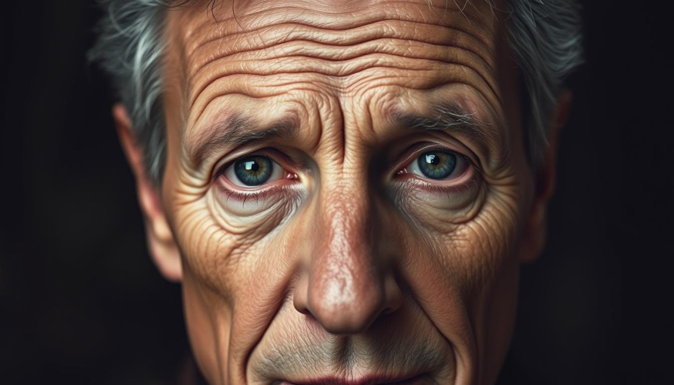 A high-resolution portrait showcasing the subtle distinctions between the "puppeting" forehead wrinkle and the "fate" forehead wrinkle. Crisp, detailed skin texture with soft, directional lighting that accentuates the contours of the face. Neutral facial expression with eyes gazing directly at the camera, allowing the viewer to focus on the intricate facial lines. Muted, earthy color palette that evokes a sense of timelessness and wisdom. Tight framing that fills the frame, highlighting the key facial features. Sharp focus throughout, with a shallow depth of field to isolate the subject. An atmospheric, contemplative mood that invites the viewer to ponder the insights of physiognomy. A high-resolution portrait showcasing the subtle distinctions between the "puppeting" forehead wrinkle and the "fate" forehead wrinkle. Crisp, detailed skin texture with soft, directional lighting that accentuates the contours of the face. Neutral facial expression with eyes gazing directly at the camera, allowing the viewer to focus on the intricate facial lines. Muted, earthy color palette that evokes a sense of timelessness and wisdom. Tight framing that fills the frame, highlighting the key facial features. Sharp focus throughout, with a shallow depth of field to isolate the subject. An atmospheric, contemplative mood that invites the viewer to ponder the insights of physiognomy.