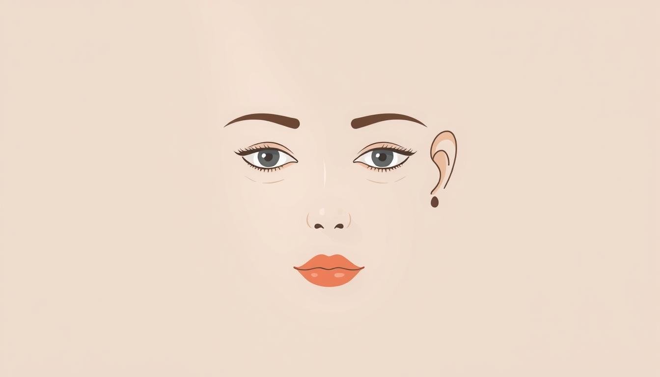 A serene, minimalist illustration of the five key facial features - eyes, nose, mouth, ears, and eyebrows - against a soft, muted backdrop. The features are depicted in a stylized, abstract manner, emphasizing their essential forms and proportions. Gentle lighting from above casts subtle shadows, lending depth and dimensionality to the composition. The overall aesthetic is one of harmony, balance, and a contemplative exploration of the fundamental elements of the human face, in keeping with the principles of physiognomy. A serene, minimalist illustration of the five key facial features - eyes, nose, mouth, ears, and eyebrows - against a soft, muted backdrop. The features are depicted in a stylized, abstract manner, emphasizing their essential forms and proportions. Gentle lighting from above casts subtle shadows, lending depth and dimensionality to the composition. The overall aesthetic is one of harmony, balance, and a contemplative exploration of the fundamental elements of the human face, in keeping with the principles of physiognomy.