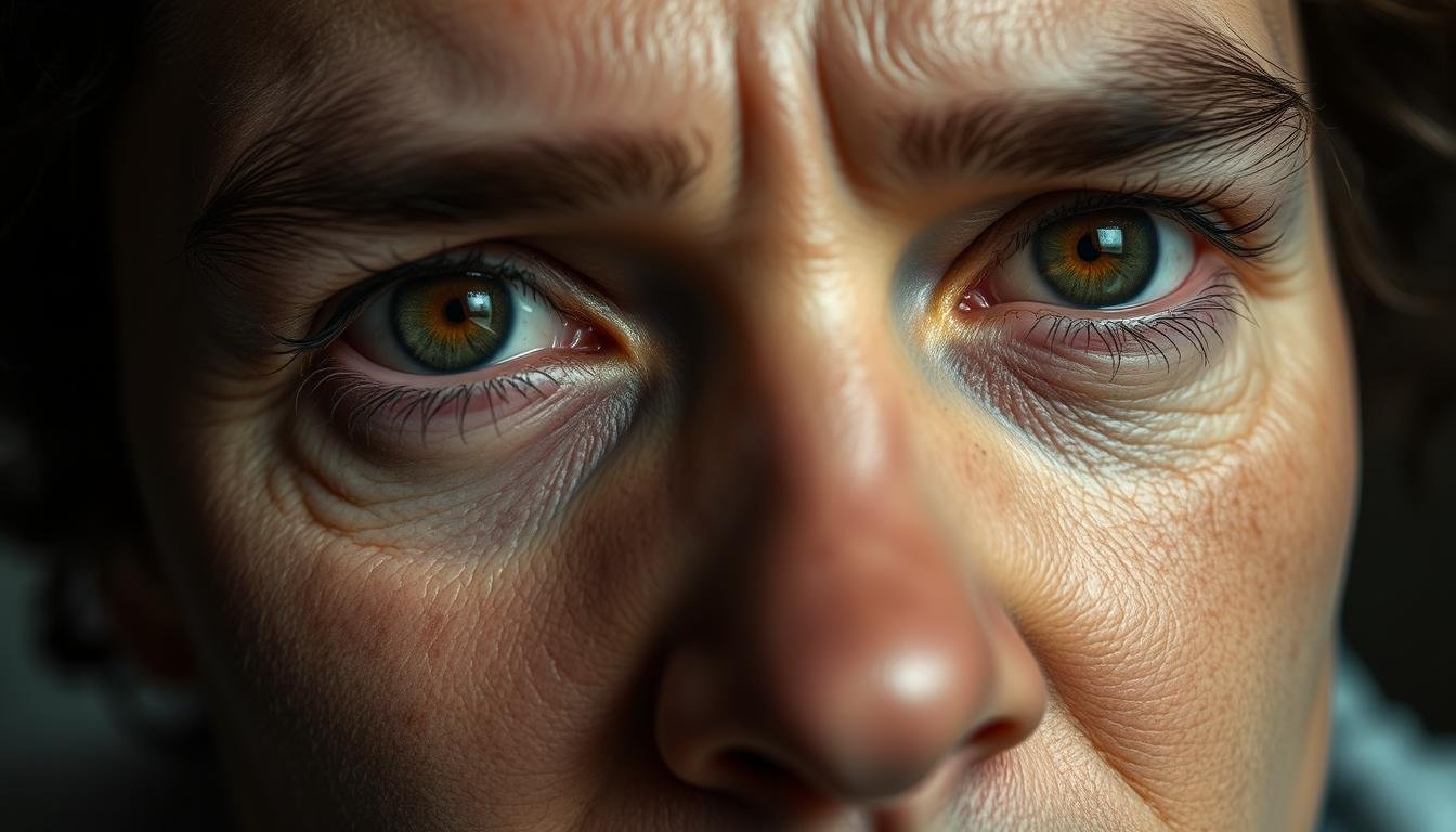 A close-up, detailed portrait of a person's eyes and eyebrows, capturing the intricate features and nuances that reveal their emotional state and interpersonal dynamics. The lighting is soft and flattering, highlighting the delicate textures of the skin and the expressiveness of the eyes. The composition focuses on the central features, with a shallow depth of field that gently blurs the background, emphasizing the subject's face. The mood is thoughtful and insightful, inviting the viewer to observe and interpret the subtle cues of the person's facial features. A close-up, detailed portrait of a person's eyes and eyebrows, capturing the intricate features and nuances that reveal their emotional state and interpersonal dynamics. The lighting is soft and flattering, highlighting the delicate textures of the skin and the expressiveness of the eyes. The composition focuses on the central features, with a shallow depth of field that gently blurs the background, emphasizing the subject's face. The mood is thoughtful and insightful, inviting the viewer to observe and interpret the subtle cues of the person's facial features.