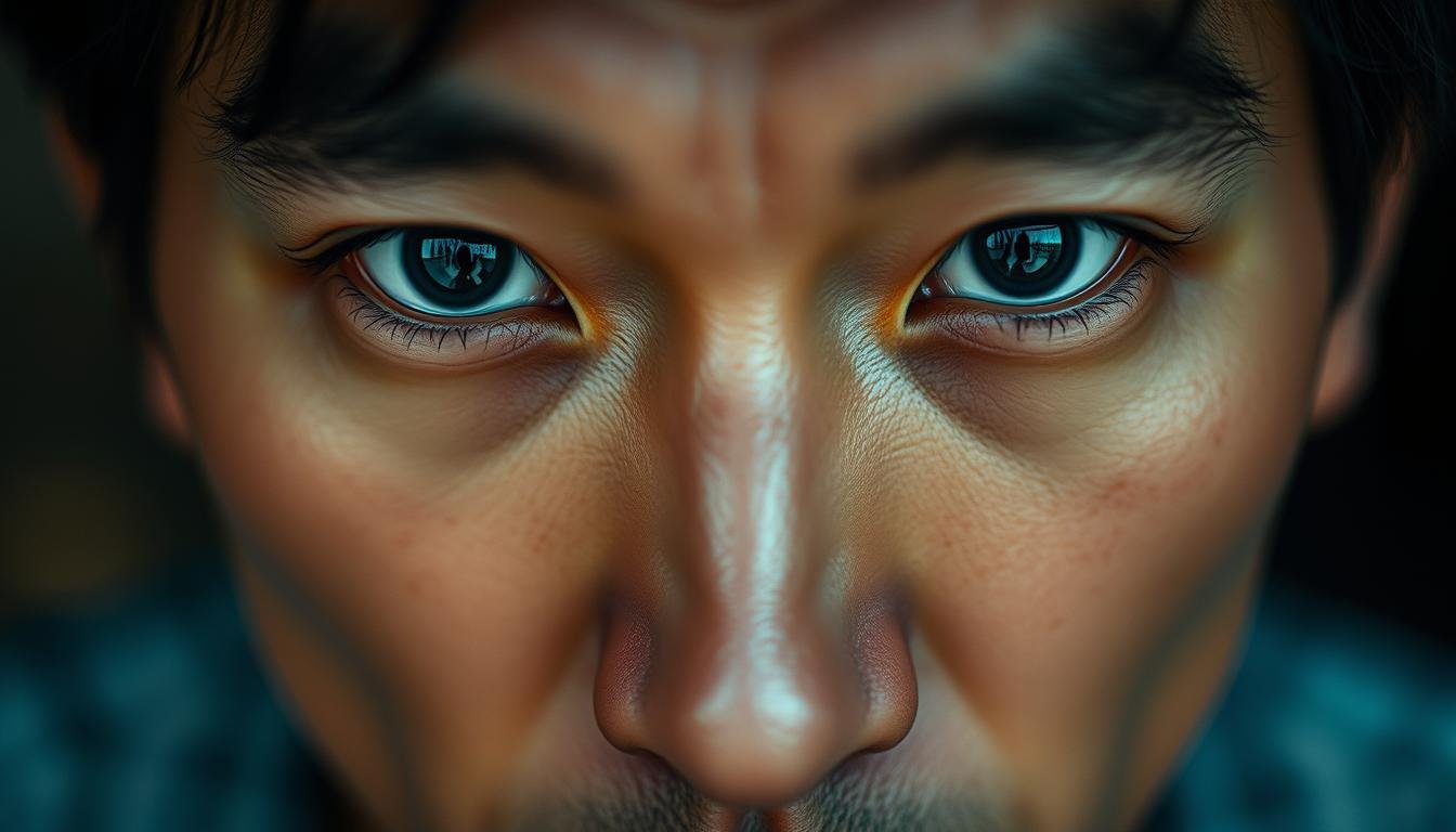 A close-up portrait of Wei Yingchong's intense gaze, captured with a high-resolution lens and natural lighting. His piercing eyes reflect a captivating blend of intellect, determination, and a touch of mysticism. The image is rendered with a soft, almost ethereal quality, allowing the viewer to deeply connect with the subject's complex personality and the hidden depths of his character. The composition is balanced, drawing the eye to the focal point of Wei's eyes, while the background remains subtly blurred, creating a sense of focus and intimacy. A close-up portrait of Wei Yingchong's intense gaze, captured with a high-resolution lens and natural lighting. His piercing eyes reflect a captivating blend of intellect, determination, and a touch of mysticism. The image is rendered with a soft, almost ethereal quality, allowing the viewer to deeply connect with the subject's complex personality and the hidden depths of his character. The composition is balanced, drawing the eye to the focal point of Wei's eyes, while the background remains subtly blurred, creating a sense of focus and intimacy.