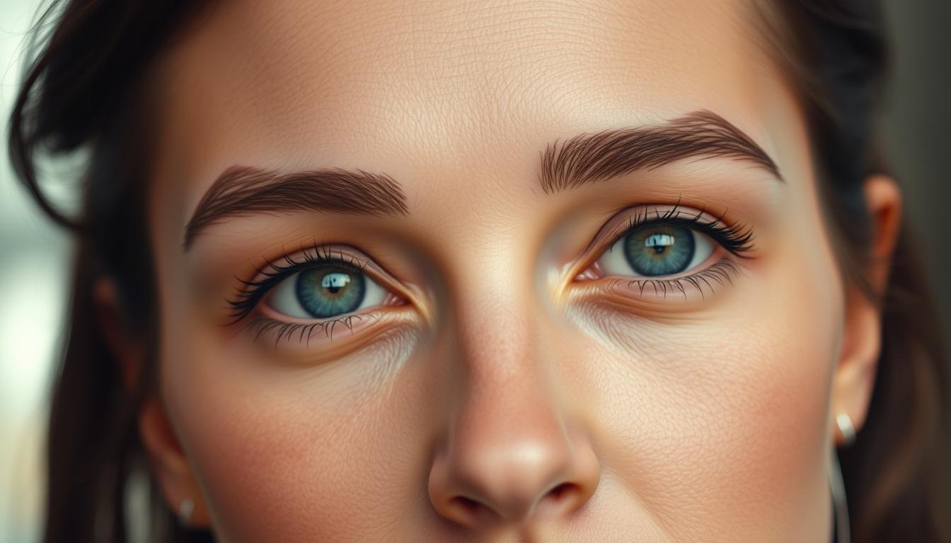 A close-up portrait of a face in natural lighting, featuring a detailed study of the eyebrows. The eyebrows are the central focus, showcasing a unique and distinctive shape - perhaps arched, angled, or unusually thick. The face is rendered in high detail, with a serene, thoughtful expression. The background is slightly blurred, placing emphasis on the eyebrows and their analysis. The image conveys a sense of introspection and the exploration of physiognomy, hinting at the hidden meanings and insights that can be derived from the subtle features of the face. A close-up portrait of a face in natural lighting, featuring a detailed study of the eyebrows. The eyebrows are the central focus, showcasing a unique and distinctive shape - perhaps arched, angled, or unusually thick. The face is rendered in high detail, with a serene, thoughtful expression. The background is slightly blurred, placing emphasis on the eyebrows and their analysis. The image conveys a sense of introspection and the exploration of physiognomy, hinting at the hidden meanings and insights that can be derived from the subtle features of the face.