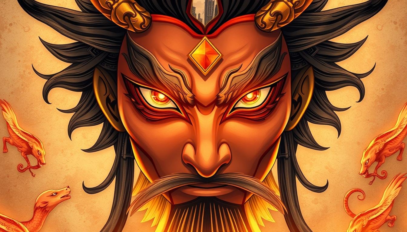 A detailed and meticulously composed illustration of the distinctive facial features and energetic expression within the Tian Xue Gong (田宅宮) astrological house. Capture the piercing gaze, sharp contours, and radiant vitality that emanate from this powerful astrological domain. Render the scene with a balanced, harmonious composition that showcases the intricate details and nuances of this captivating subject. Utilize soft, warm lighting to accentuate the dynamism and mystical essence of the Tian Xue Gong, inviting viewers to delve deeper into the profound insights it offers. Present this image with a sense of reverence and scholarly elegance befitting the refined analysis of this astrological archetype.