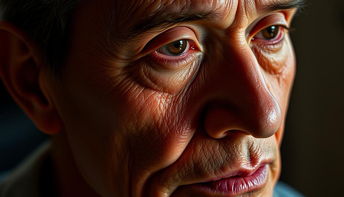 A detailed close-up portrait of a face, showcasing the distinctive features of both prosperous and troubled physiognomies. The subject has a serene, contemplative expression, illuminated by soft, diffused lighting from the left side, casting subtle shadows that accentuate the contours of the face. The image is captured with a medium-format camera lens, providing a shallow depth of field to draw the viewer's attention to the intricacies of the facial structure. The background is blurred, maintaining a focus on the face and allowing the facial features to take center stage. The overall mood is one of quiet introspection, inviting the viewer to study the nuanced details that may reveal insights into the subject's fortunes and misfortunes. A detailed close-up portrait of a face, showcasing the distinctive features of both prosperous and troubled physiognomies. The subject has a serene, contemplative expression, illuminated by soft, diffused lighting from the left side, casting subtle shadows that accentuate the contours of the face. The image is captured with a medium-format camera lens, providing a shallow depth of field to draw the viewer's attention to the intricacies of the facial structure. The background is blurred, maintaining a focus on the face and allowing the facial features to take center stage. The overall mood is one of quiet introspection, inviting the viewer to study the nuanced details that may reveal insights into the subject's fortunes and misfortunes.