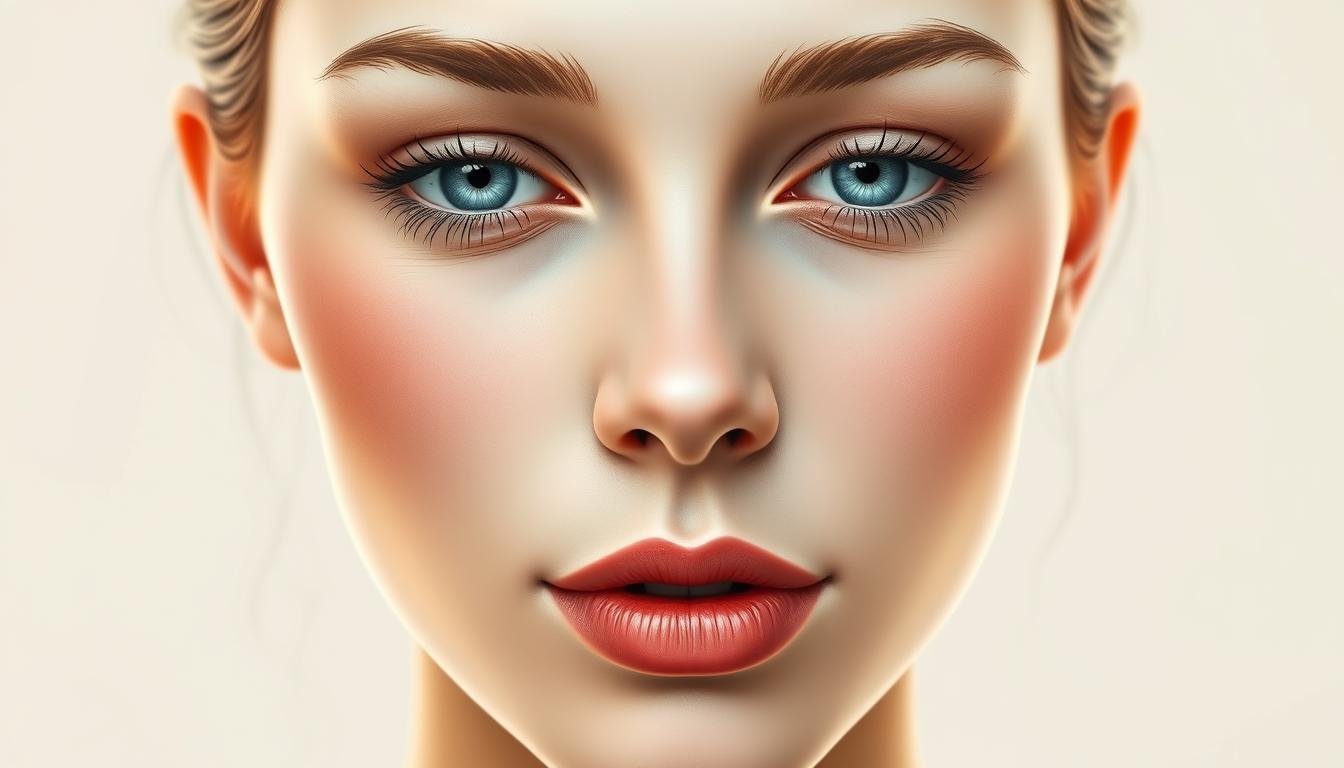 A detailed illustration of various facial dimple types, showcasing their distinct physiognomic features. The foreground depicts a close-up of a serene, porcelain-skinned face with delicate, symmetrical features. Various types of dimples are highlighted, each with unique shapes, depths, and placements around the cheeks, lips, and chin. The middle ground blends soft, diffused lighting with a dreamy, ethereal atmosphere, emphasizing the tranquil and captivating nature of these subtle facial characteristics. The background maintains a subtle, neutral tone, allowing the facial features to take center stage. Captured with a high-resolution, professional-grade camera lens, this image conveys the profound insights that can be drawn from the nuances of physiognomy and the unique stories each dimple can tell.