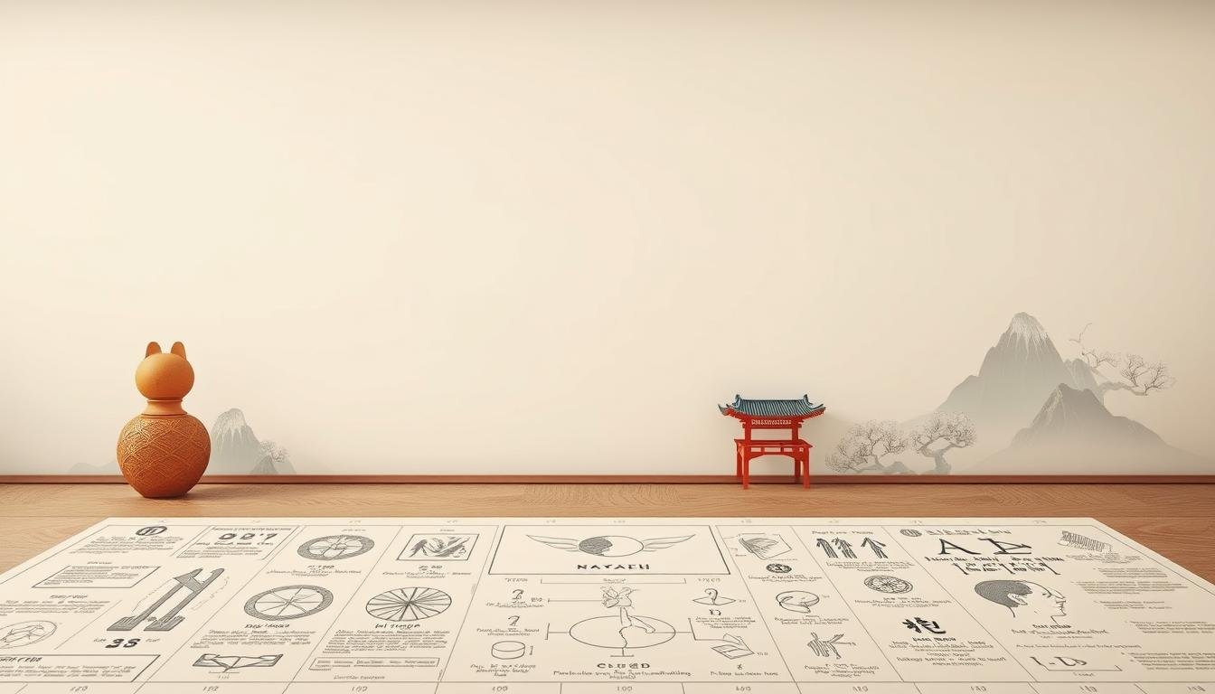 A detailed, meticulously rendered illustration of the English terms and concepts of physiognomy, showcased against a serene, contemplative backdrop. The foreground depicts a collection of physiognomic symbols, diagrams, and annotations, rendered in a crisp, technical style to convey the academic nature of the subject. The middle ground features a tranquil, minimalist setting, with soft lighting and muted tones to create a contemplative atmosphere. The background subtly incorporates traditional Chinese landscape elements, hinting at the cultural origins of physiognomy. Overall, the image should feel like a thoughtful, educational exploration of the English terminology and principles underlying this ancient practice. A detailed, meticulously rendered illustration of the English terms and concepts of physiognomy, showcased against a serene, contemplative backdrop. The foreground depicts a collection of physiognomic symbols, diagrams, and annotations, rendered in a crisp, technical style to convey the academic nature of the subject. The middle ground features a tranquil, minimalist setting, with soft lighting and muted tones to create a contemplative atmosphere. The background subtly incorporates traditional Chinese landscape elements, hinting at the cultural origins of physiognomy. Overall, the image should feel like a thoughtful, educational exploration of the English terminology and principles underlying this ancient practice.