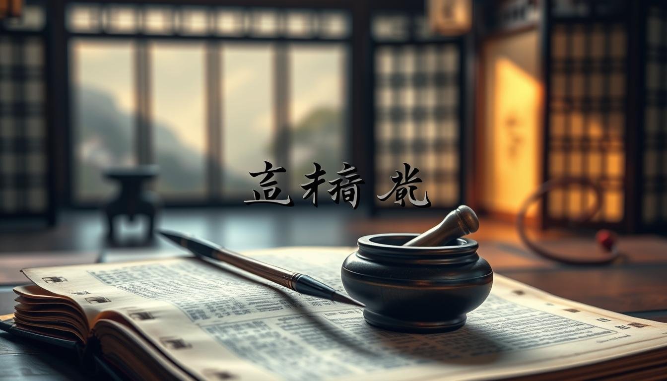 A richly textured cover page for a course guide on physiognomy (face reading). The foreground features an open hardcover book with aged pages, a traditional Chinese ink brush, and an inkstone. The middle ground showcases a subtle, elegant calligraphic title "面相學課程指南" against a backdrop of soft, natural light filtering through rice paper screens. The background has a serene, contemplative atmosphere with hints of traditional Chinese architecture and landscape elements, evoking a sense of timeless wisdom and scholarly study. The lighting is warm and diffuse, creating a meditative, reverent mood. A richly textured cover page for a course guide on physiognomy (face reading). The foreground features an open hardcover book with aged pages, a traditional Chinese ink brush, and an inkstone. The middle ground showcases a subtle, elegant calligraphic title "面相學課程指南" against a backdrop of soft, natural light filtering through rice paper screens. The background has a serene, contemplative atmosphere with hints of traditional Chinese architecture and landscape elements, evoking a sense of timeless wisdom and scholarly study. The lighting is warm and diffuse, creating a meditative, reverent mood.