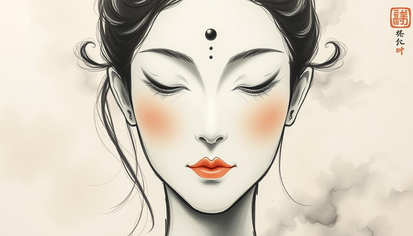 A tranquil study of the harmonious relationship between the Three Stops and the Five Peaks and Four Streams, depicted through an elegant ink-and-wash style portrait. Delicate brushstrokes capture the intricate facial features, revealing the nuanced interplay of yin and yang energies. Soft, diffused lighting casts a meditative glow, while subtle wisps of mist and wispy clouds in the background evoke the mystical qualities of this ancient Chinese divination system. The composition balances the rational and intuitive aspects, inviting the viewer to ponder the deeper insights into one's character and life path. A tranquil study of the harmonious relationship between the Three Stops and the Five Peaks and Four Streams, depicted through an elegant ink-and-wash style portrait. Delicate brushstrokes capture the intricate facial features, revealing the nuanced interplay of yin and yang energies. Soft, diffused lighting casts a meditative glow, while subtle wisps of mist and wispy clouds in the background evoke the mystical qualities of this ancient Chinese divination system. The composition balances the rational and intuitive aspects, inviting the viewer to ponder the deeper insights into one's character and life path.