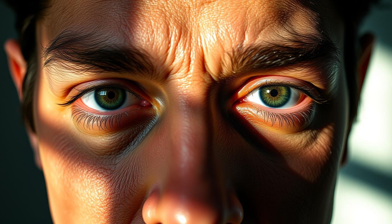 Detailed close-up portrait of a human face, showcasing the eyebrows. The eyebrows are the primary focus, with a clear view of their shape, structure, and any perceived imperfections or defects. The face is lit from the side, creating dramatic shadows and highlights to accentuate the brow features. The background is blurred, placing all emphasis on the intricate details of the eyebrows. The overall mood is serious, analytical, and inviting close inspection, as if examining the brows for insights into the subject's character or destiny. Photorealistic style, high resolution, realistic lighting and textures. Detailed close-up portrait of a human face, showcasing the eyebrows. The eyebrows are the primary focus, with a clear view of their shape, structure, and any perceived imperfections or defects. The face is lit from the side, creating dramatic shadows and highlights to accentuate the brow features. The background is blurred, placing all emphasis on the intricate details of the eyebrows. The overall mood is serious, analytical, and inviting close inspection, as if examining the brows for insights into the subject's character or destiny. Photorealistic style, high resolution, realistic lighting and textures.