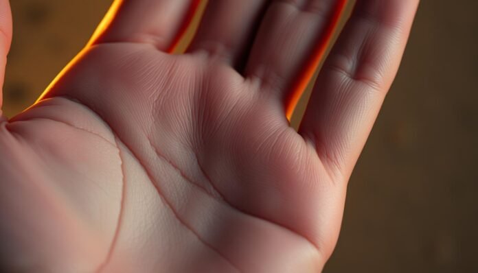 在手掌中尋找感情線索